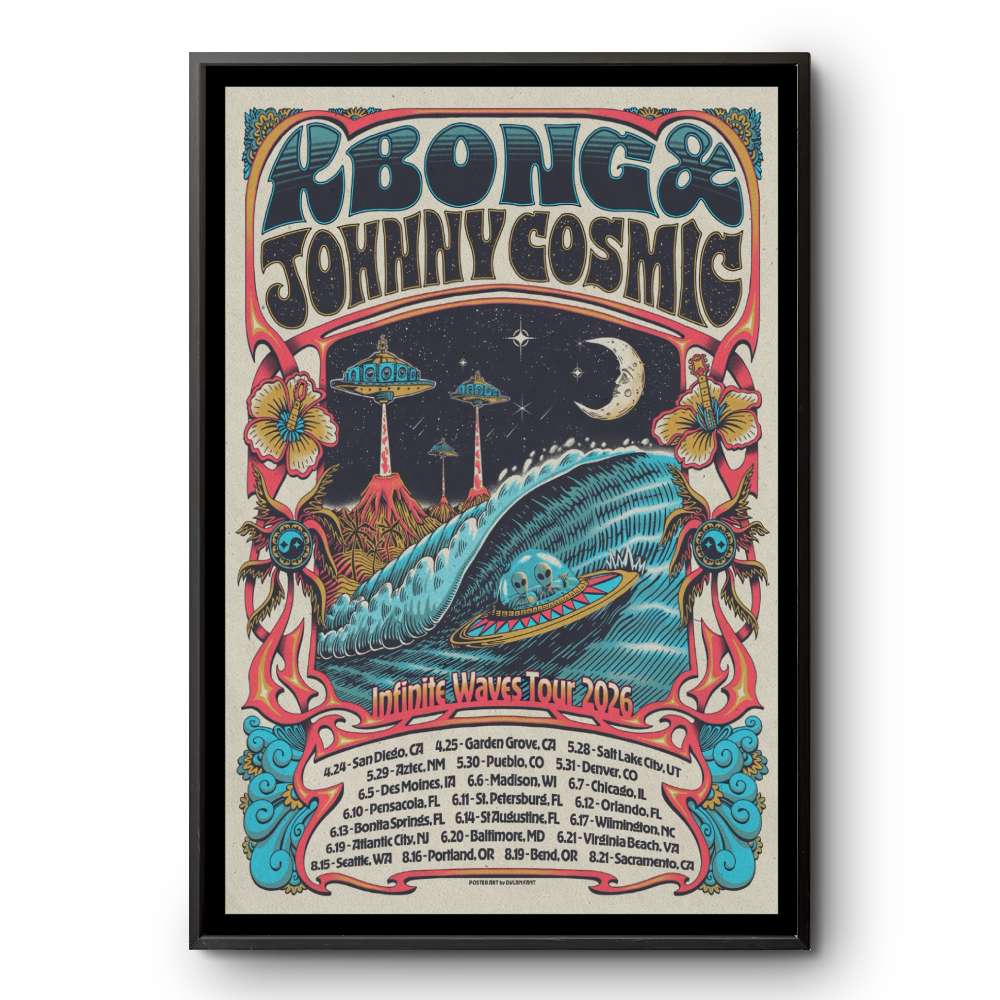 Johnny Cosmic Infinite Waves Tour Poster 2026